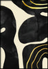 Formes noires laissées en or véritable Poster